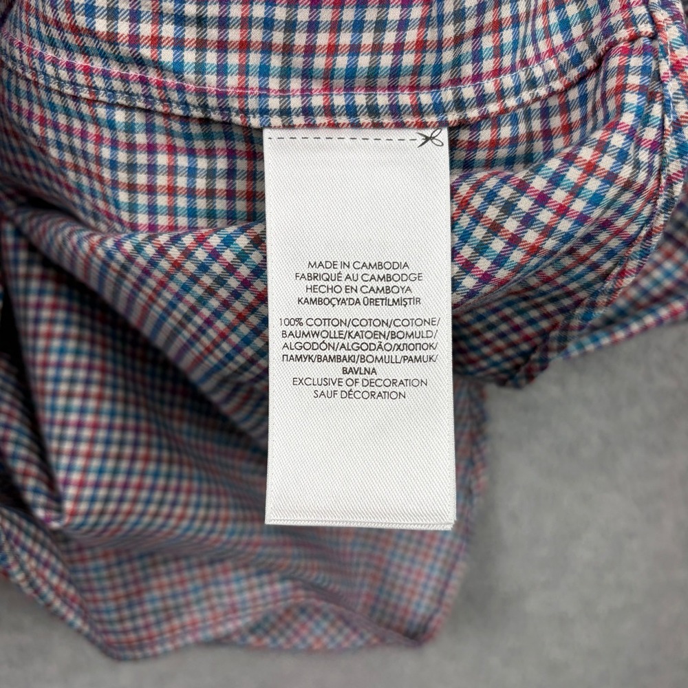 Ralph Lauren Shirt Mens Large Blue Red Tattersall Check Ivy Trad Button Down - Picture 6 of 9